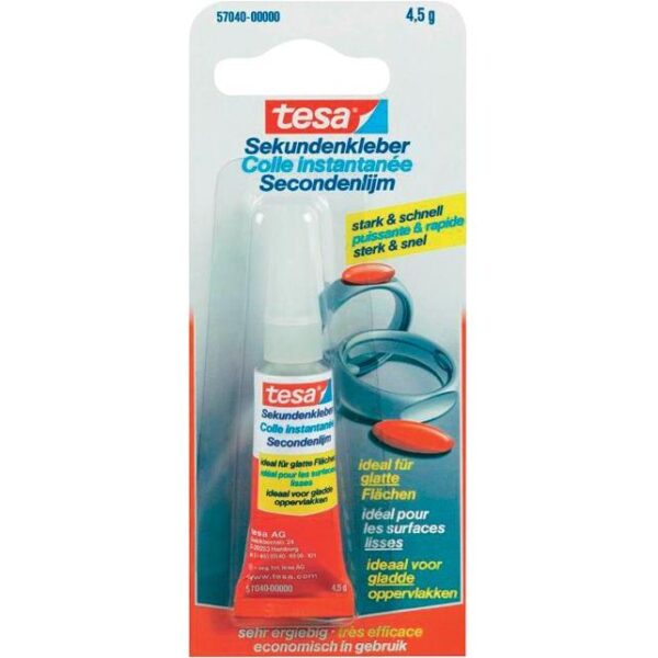 Ljepilo trenutačno 4,5g Instant Liquid Glue Tesa 57040-04 blister, 000009686