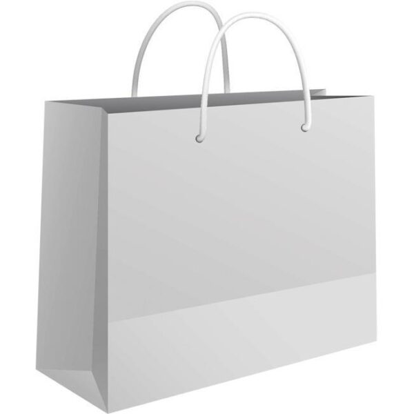 Vrećice ukrasne 24x16x7cm sjajna plastifikacija Fornax bijele, 000005757