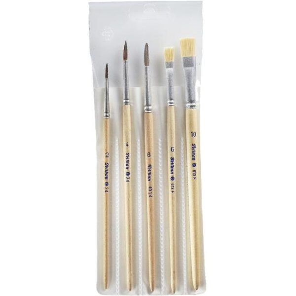 Kist za vodene boje 2,4,6+tempere 6,10 u pvc vrećici Pelikan 718163 blister, 000022967