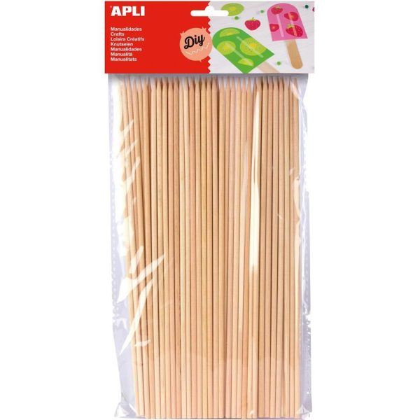 DRVENI ŠTAPIĆI NATUR 200x3MM APLI PK50, 13483