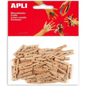 ŠTIPALJKE APLI MINI DRVENE 25X3MM 45KOM, 13478