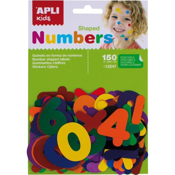 UKRASNA FIGURA APLI BROJEVI 0-9 150 KOM RAZNE BOJE, 12247 EOL