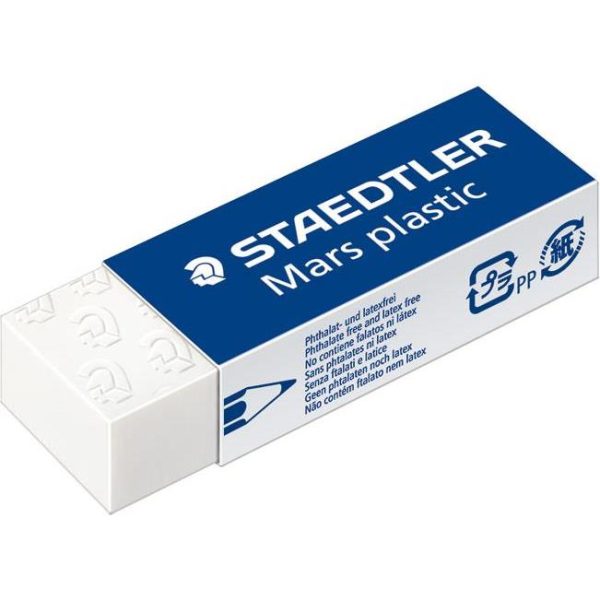 Gumica Mars plastic Staedtler 526 50 bijela-KOMAD, 000035054