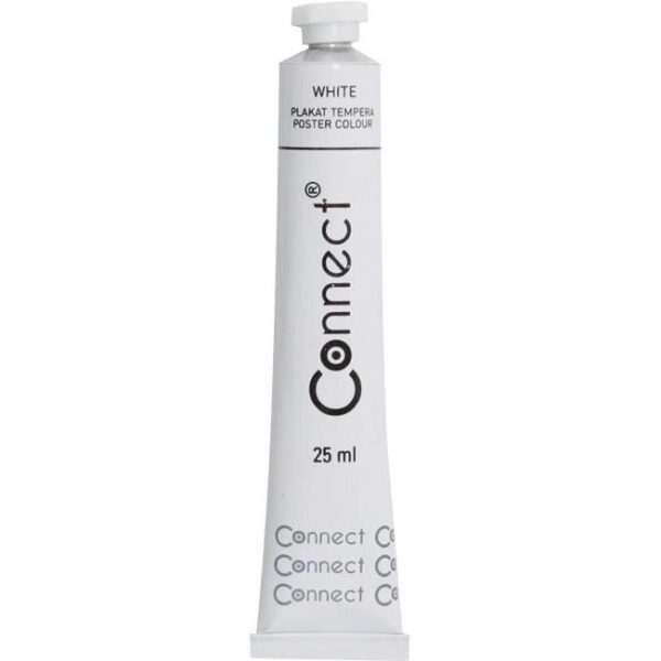 Boja tempera 25ml.aluminijska tuba Connect bijela, 000003506