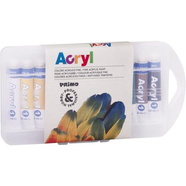 Boja tempera akrilna 7,5ml aluminijska tuba 12boja CMP.407TA12PP, 000007913