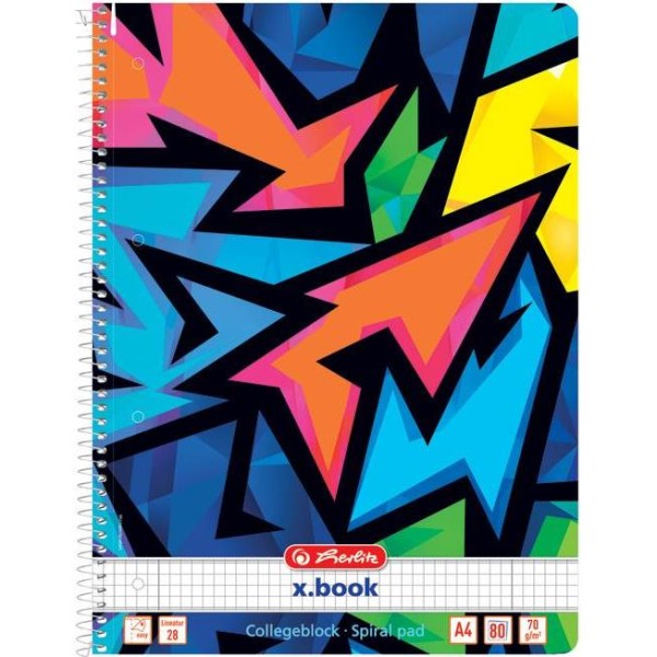 Blok kolegij A4 karo 80L Neon Art Herlitz 50027880