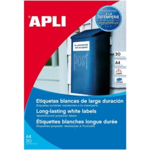 NALJEPNICA APLI VODOOTPORNA ZA LASER 210x297 20L 1228
