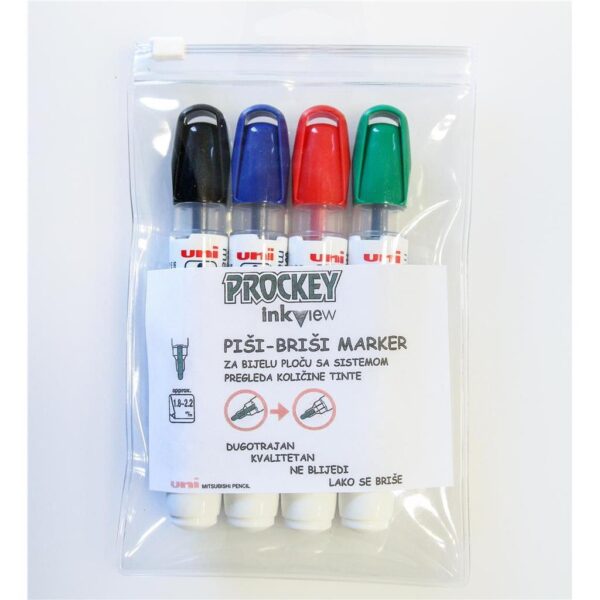 UNI SET MARKER A4 ZA BIJELU PLOČU PWB-202 PK4, 10914