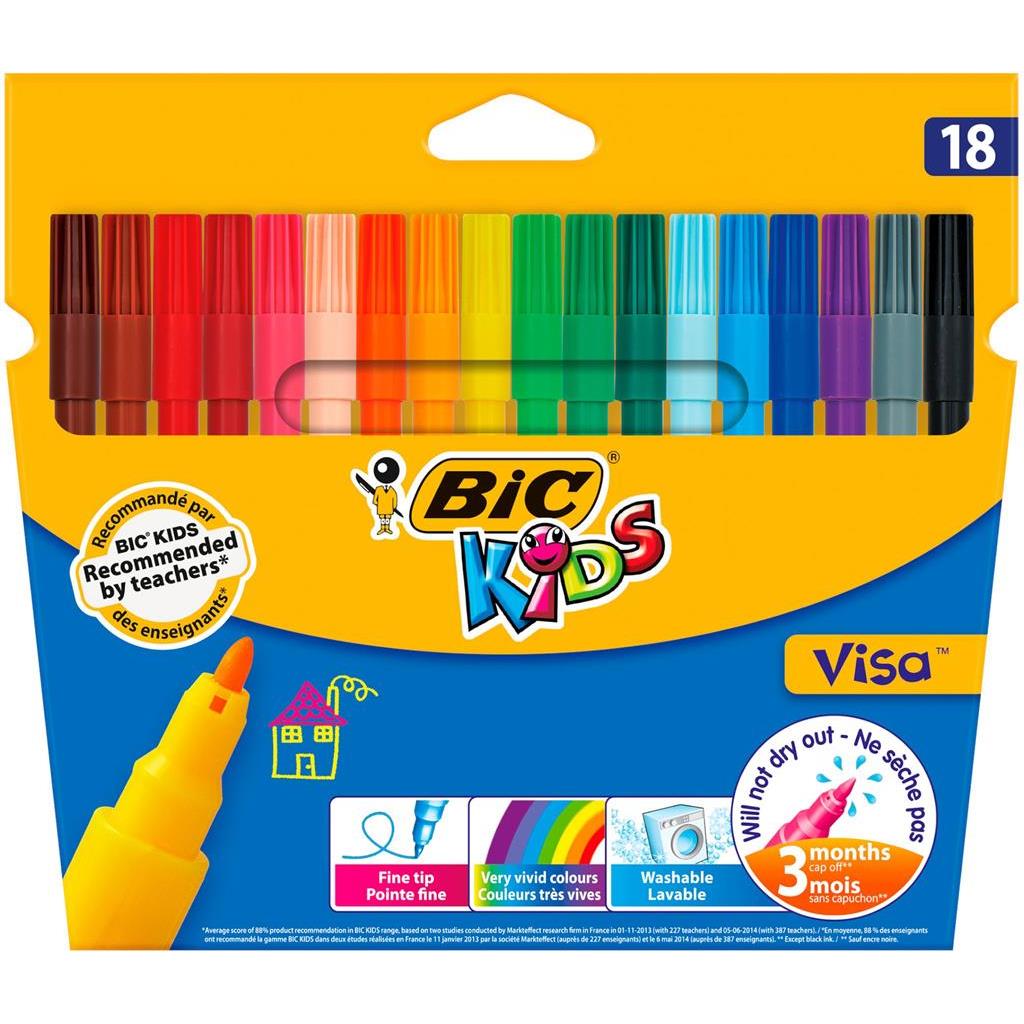 FLOMASTERI BIC KIDS VISA 18 BOJA PK18, 888681