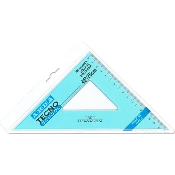 TROKUT ARDA TECNOSCHOOL 25CM/45° BLISTER, 40125SS