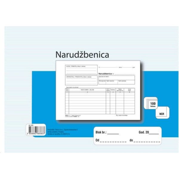 Obrazac B-3/NCR narudžbenica A5 Fokus