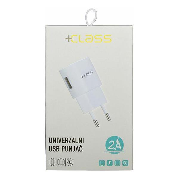 KUĆNI PUNJAČ +CLASS USB 2.1A BIJELI