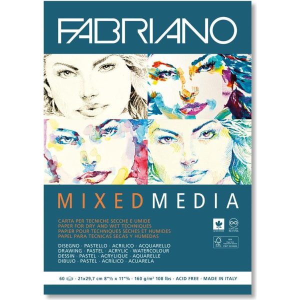 BLOK FABRIANO MIXED MEDIA 29,7X42 250G 19100382