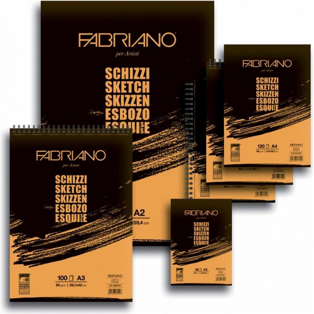 BLOK FABRIANO SCHIZZI WHITE 21X29,7 (A4) 90G 120L 57721297
