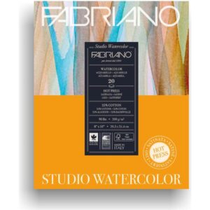 BLOK FABRIANO STUDIO WATERCOLOR 20,3X25,4 300G 12L 19123001