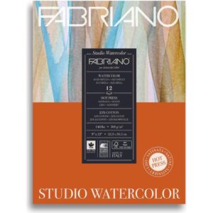 BLOK FABRIANO STUDIO WATERCOLOR 22,9X30,5 300G 12L 19123002