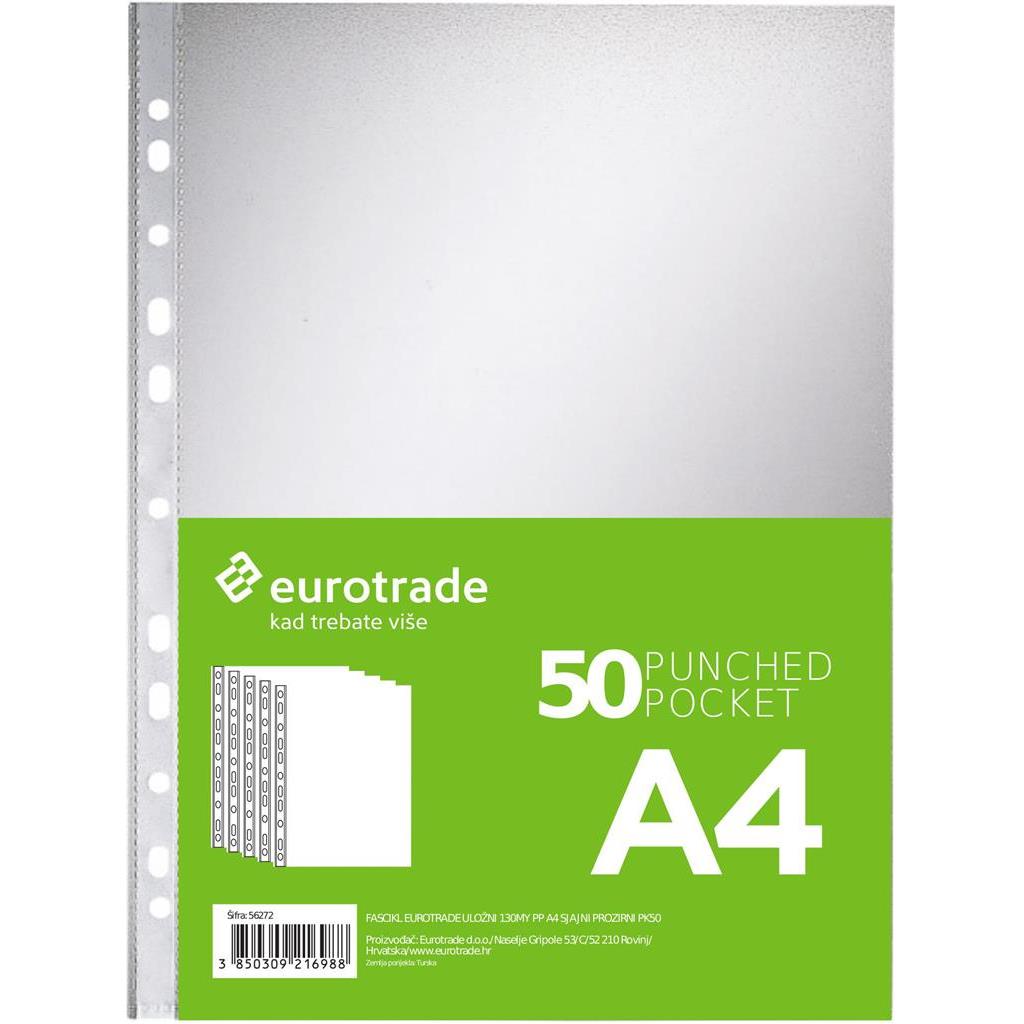 FASCIKL EURO "UR" 130MY PP A4 SJAJNI PROZIRNI PK50