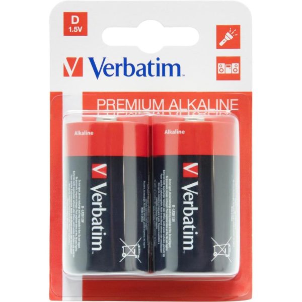 BATERIJE VERBATIM #49923-46 ALKALNE D 1,5V 2K