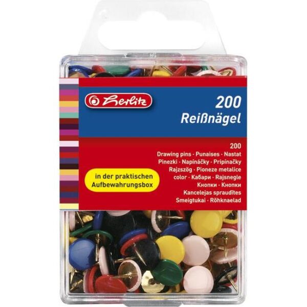 Čavlići u boji puni pk200 Herlitz 8770109 blister, 000035489