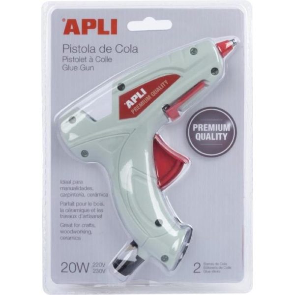 PIŠTOLJ BIJELI APLI ZA LJEPILO PREMIUM 20W + 2 REFILA, 16668