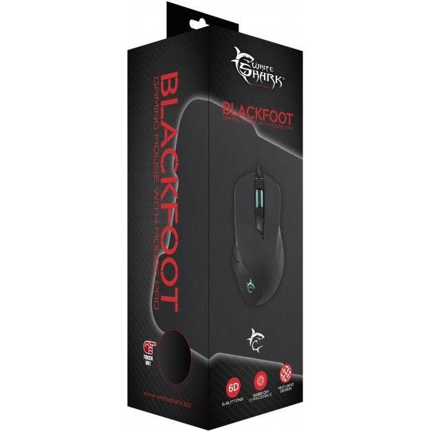 Gaming set White Shark 2u1 BLACKFOOT miš+podloga GMP-1901 - Slika 2