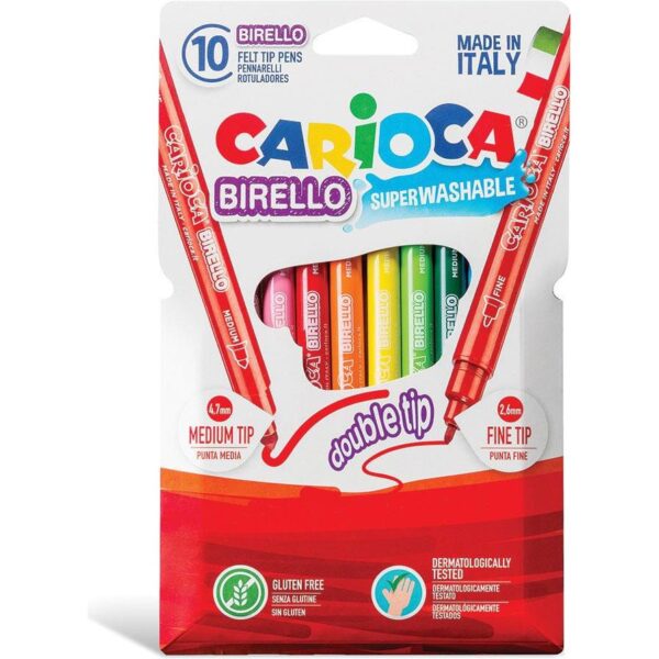 Flomasteri 1/10 CARIOCA BIRELLO Superperivi dvostrani karton, 41438