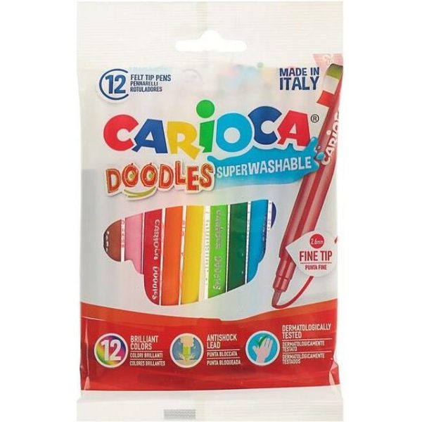 FLOMASTERI CARIOCA DOODLES/PUPPIES VREĆICA 12 KOM 40120