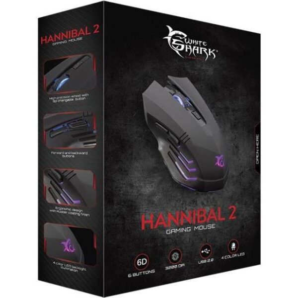 Gaming miš White Shark GM-5006 HANNIBAL-2 crni 3200dpi - Slika 2