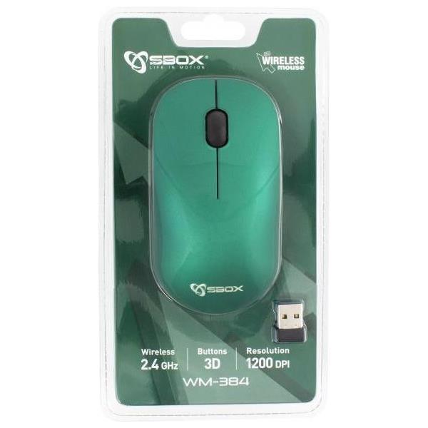 Bežični miš SBOX WM-384 zeleni