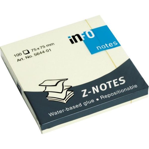 Blok samoljepljiv "Z" 75x75mm 100L Global Notes 5644-01 žuti, 000009285