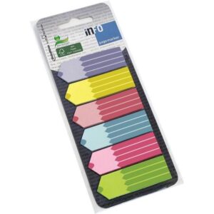 Zastavica 18x55mm 6bojax25L oblik olovke papir Global Notes 5672-93 blister, 000045018