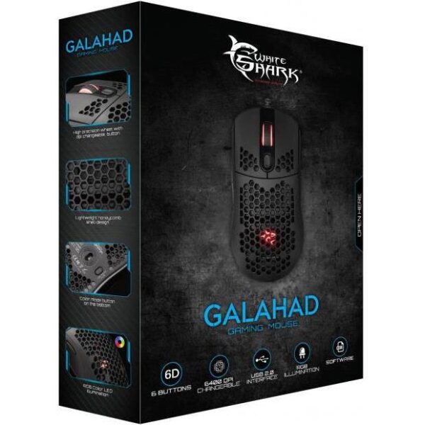 White Shark MIŠ GM-5007 GALAHAD / 6.400 dpi - Crni, GALAHAD-B - Slika 3