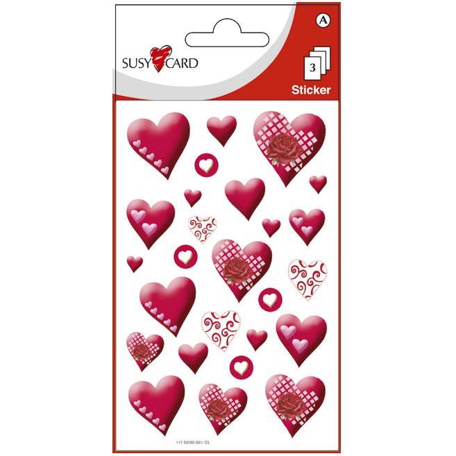 Naljepnice ukrasne srca Herlitz 11259280 crvena blister!!
