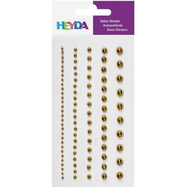 Naljepnice ukrasne Perle-sortirano Heyda 20-37829 53 zlatno sjajne blister!!