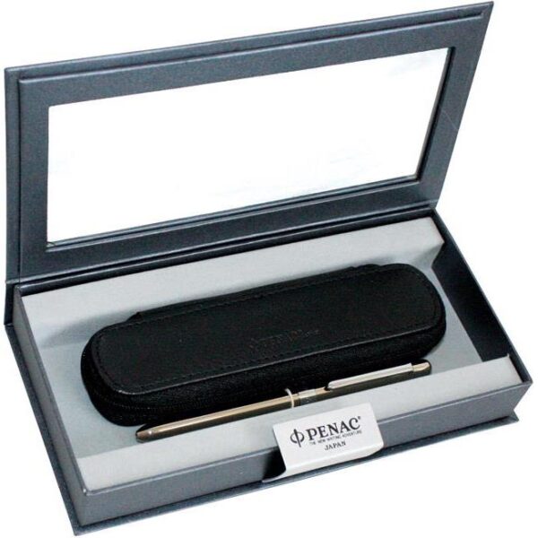 Set poklon olovka multifunkcijska ELE + etui kožni Penac srebrna, 000026564