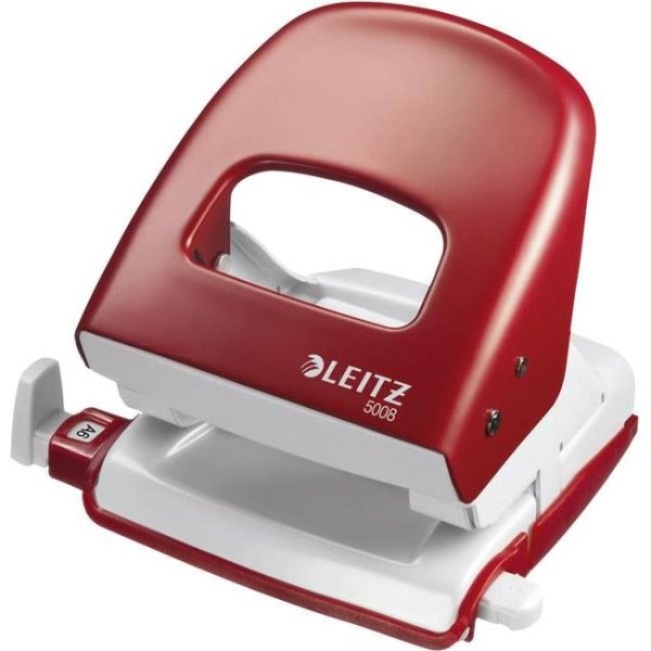 Bušač 2 rupe do 30 listova Leitz 50080025 crveni, 000013724