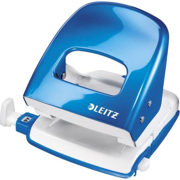 Bušač 2 rupe do 30 listova Wow Leitz 50082036 metalik svijetlo plavi blister, 000002374