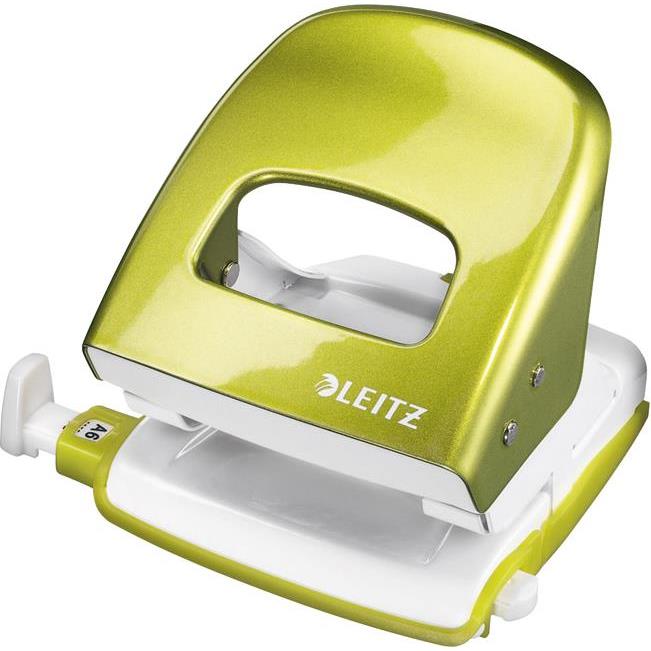 Bušač 2 rupe do 30 listova Wow Leitz 50082064 metalik zeleni blister