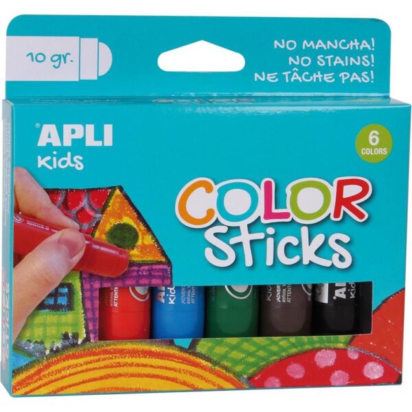 BOJA TEMPERA U STICKU APLI COLOR STICKS PK6 14227