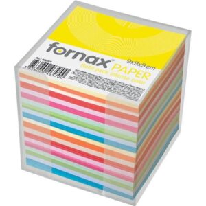 Blok kocka pvc 9,2x9,2cm s papirom u boji intenzivnoj i pastelnoj Fornax, 000012644