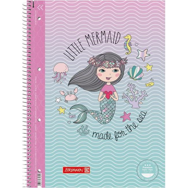 Blok kolegij A4 crte 80L perforacija+4rupe Mermaid Brunnen 10-67927 642
