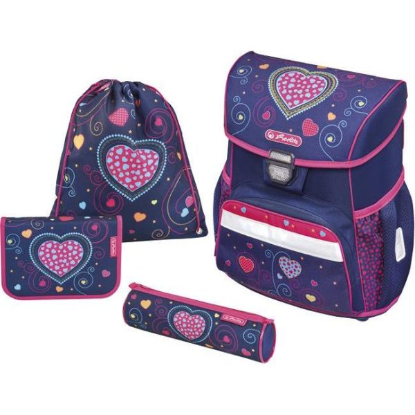 Torba školska anatomska 4/1 Loop Blue Hearts Herlitz 50013838!!