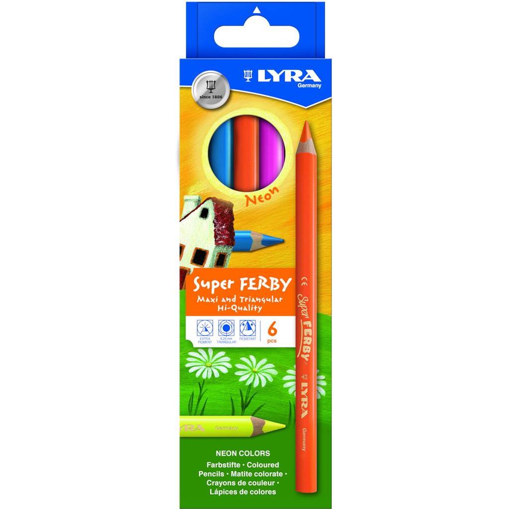 DRVENE BOJICE LYRA SUPER FERBY NEON 6 BOJA L3721063