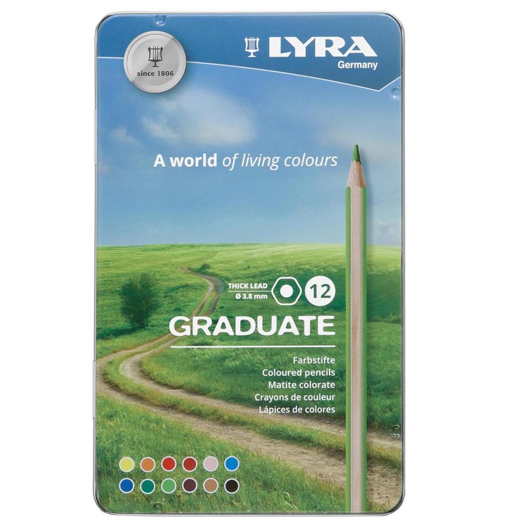 DRVENE BOJICE LYRA GRADUATE U METALNOJ KUTIJI 12 BOJA L2871120