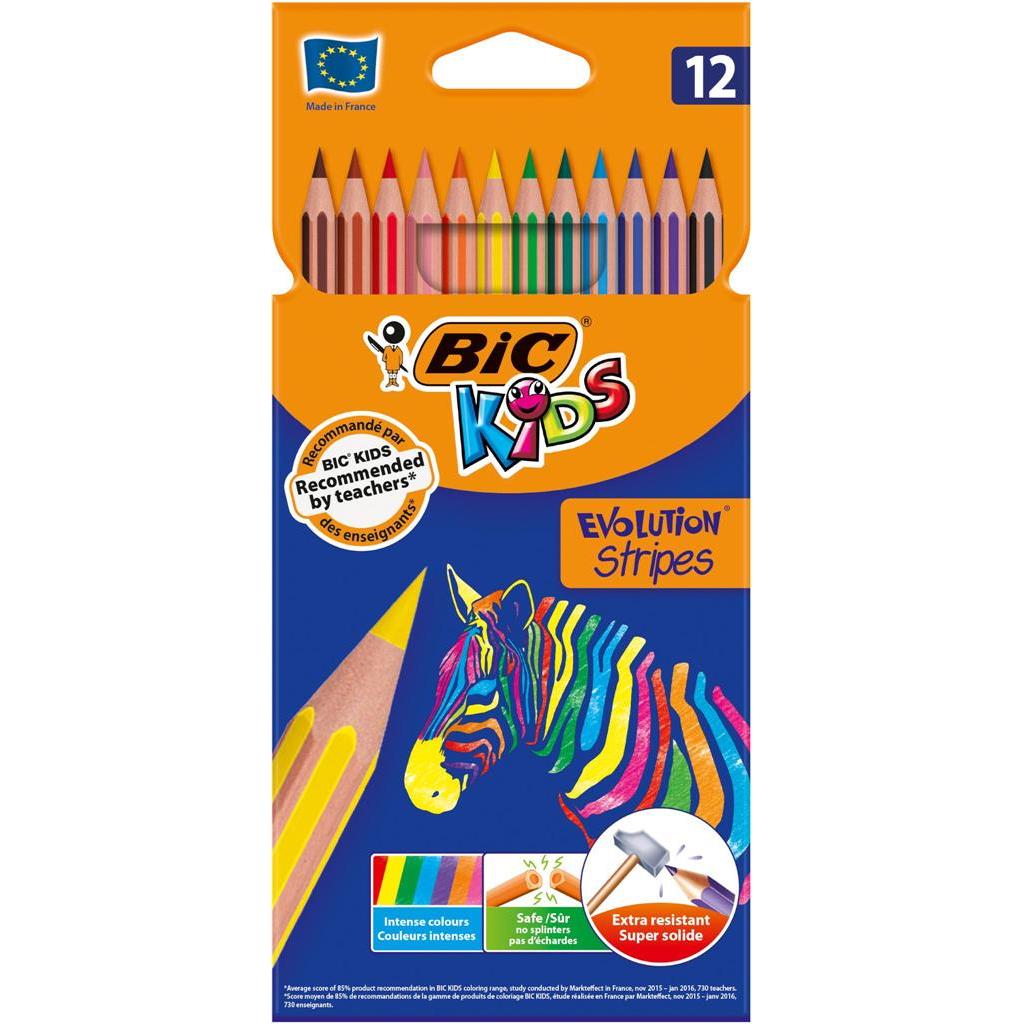 BOJICE BIC KIDS EVOLUTION STRIPES 12 BOJA PK12 950522