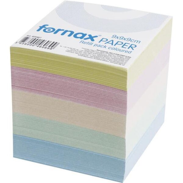 Papir za kocku 9x9x9cm Fornax pastelne boje, 000011864