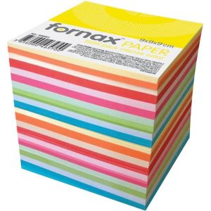Papir za kocku 9x9x9cm ljepljeni Fornax intenzivne i pastelne boje sortirano, 000012281