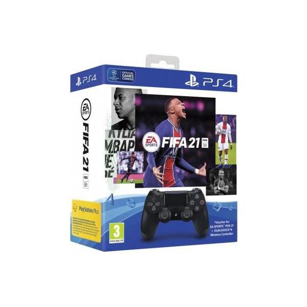 PS4 Dualshock Controller v2 Black + FIFA 21 VCH + FUT VCH + PS+14dana