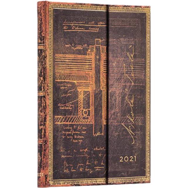 Planer tjedni 2021-13x18cm-midi horizontalni s magnetom Tesla Paperblanks DE6835-8