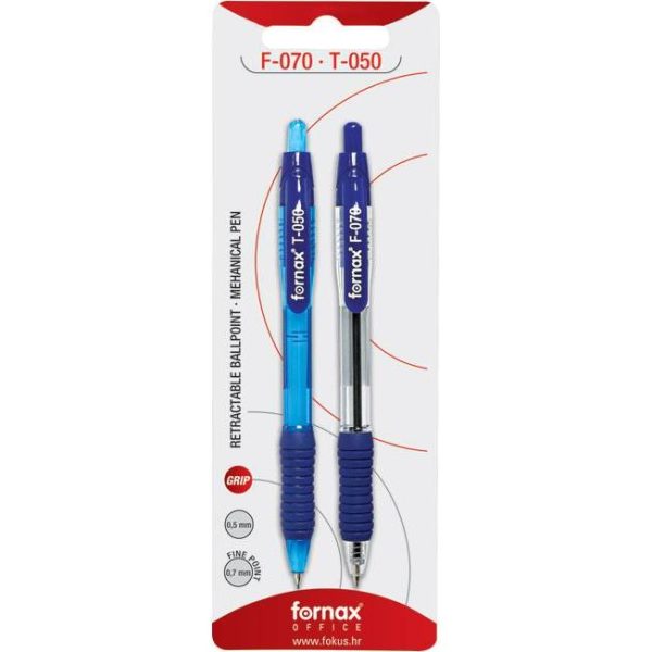 Set olovka kemijska F-070 grip+olovka tehnička T-050 Fornax sortirano blister, 000003167 - Slika 3